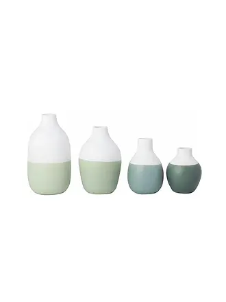 RAEDER | Mini Flaschenvasen 4er Set Blau | hellgrün